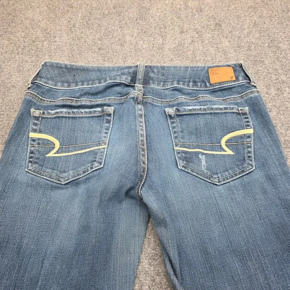 American Eagle Artist Flare Jeans Womens Size 6 Regular Blue Stretch Denim Boho - Picture 8 of 8